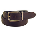 Reversible Leather Strap Belt - Decorative Edge Stitching